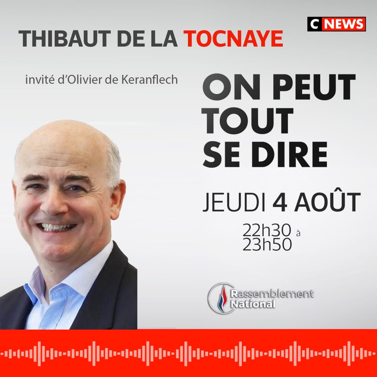 TdlTocnaye's tweet photo. Retrouvez-moi demain #Jeudi4Août sur @CNEWS dans l’émission #OPSD à 22h30 animée par @OKeranflech ! https://t.co/MxzLL9f5wX
