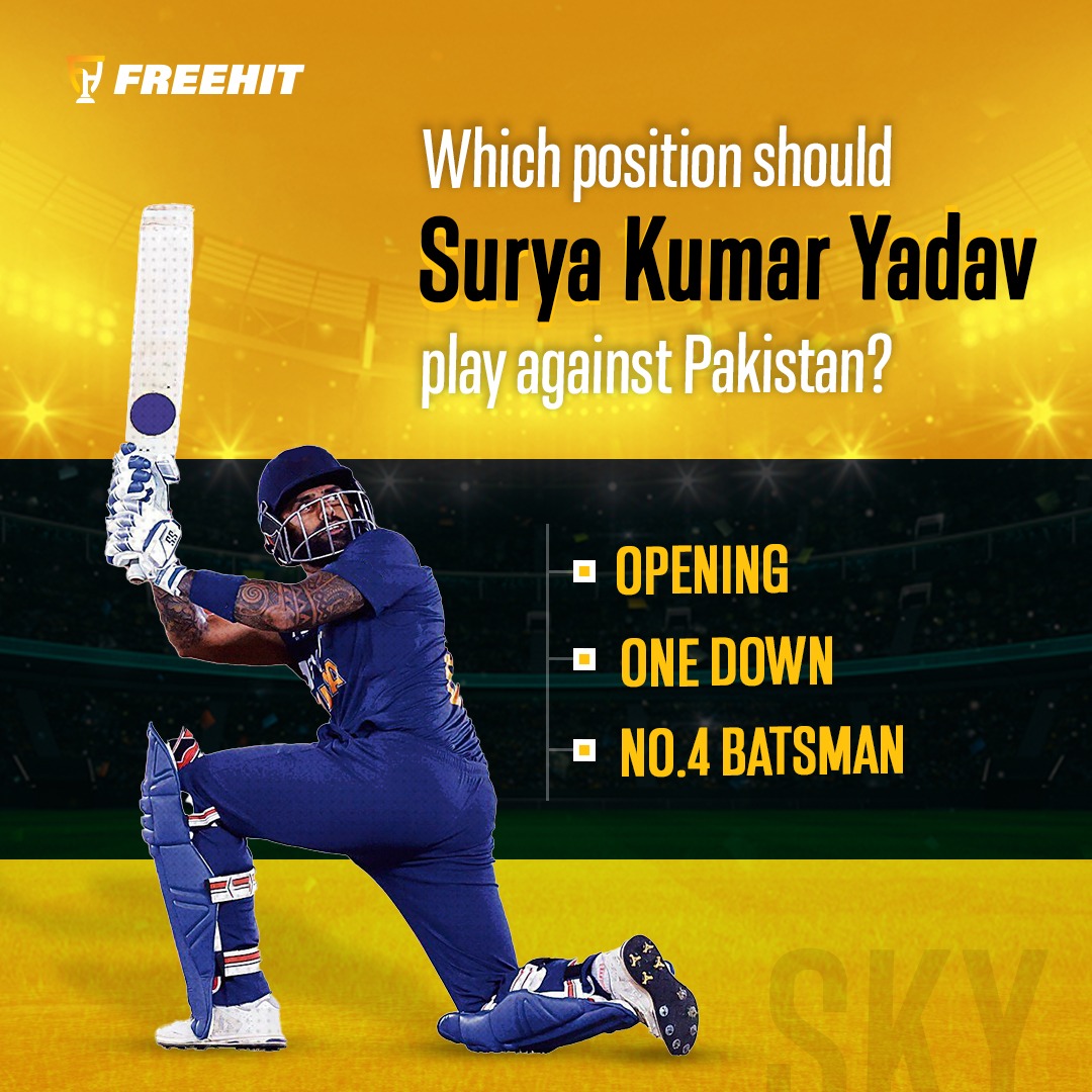 freehitfantasy's tweet photo. Gautam Gambir once called #SuryakumarYadav ‘Sky’ and today we love calling him the same because of his blazing #sky high performances till date. Now, which position do you want to see him play against Pakistan? Comment below!

#asiacup #t20 #indiavspakistan #indvspak #skyfans https://t.co/ORRTIKkz4a
