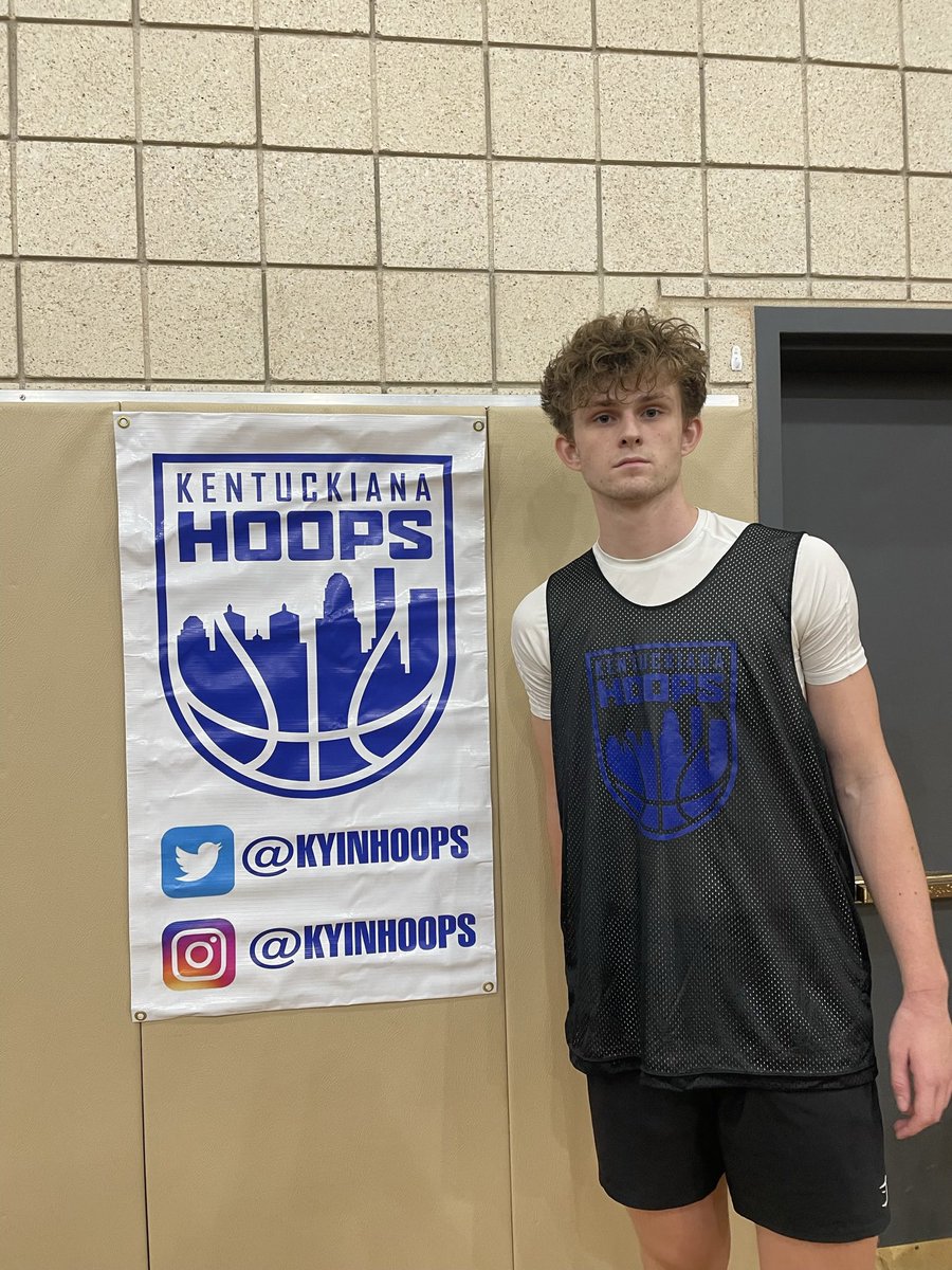 2023 6’8 David Pfeifer had a good showing at camp. Really good around the rim. Uses his size and frame to his advantage. Good footwork. Difficult to get off the boards. Can step out and knock down shots. Holds an NAIA offer. Recruit him now!!