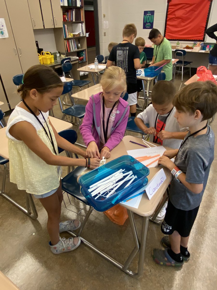 NewCastleAreaSD's tweet photo. Lots of collaboration, critical thinking, & creativity going on as these #NCASDTinkerTank Ss work on bridge building during today’s STEAM Road Trip! https://t.co/Rhpbw0JeNk