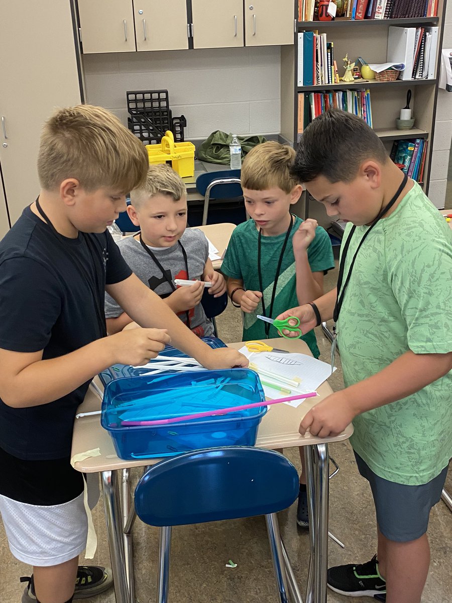 NewCastleAreaSD's tweet photo. Lots of collaboration, critical thinking, & creativity going on as these #NCASDTinkerTank Ss work on bridge building during today’s STEAM Road Trip! https://t.co/Rhpbw0JeNk