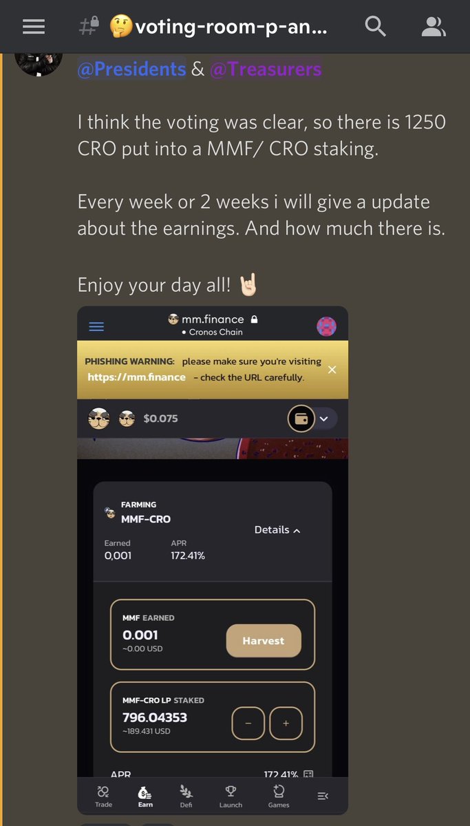MonkeyOfAnarkey's tweet photo. Every month 25/30% from 2nd market royalties will be invested in this MMF/CRO staking. 

This amount will be shared to Presidents and Treasurers. They will decide when to pay out. 

#cro #crofam #FFTB #cronos https://t.co/y0yzjQEQt3