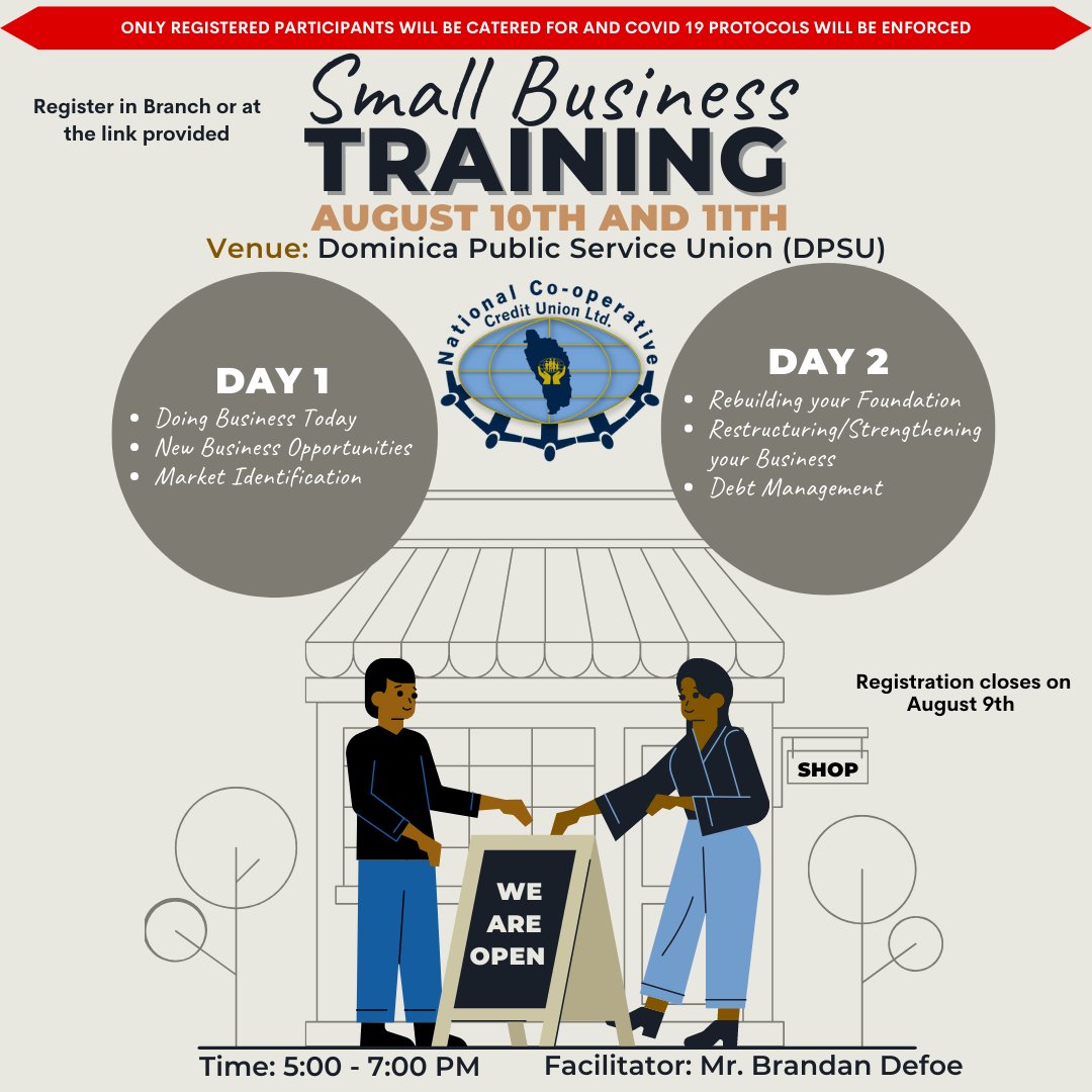 “Leadership and learning are indispensable to each other.” – John F. Kennedy
As you prepare to lead your business, learning is of utmost importance. Register for our Small Business Training. Use the link in the description or register in Branch. Space is limited. #training #learn