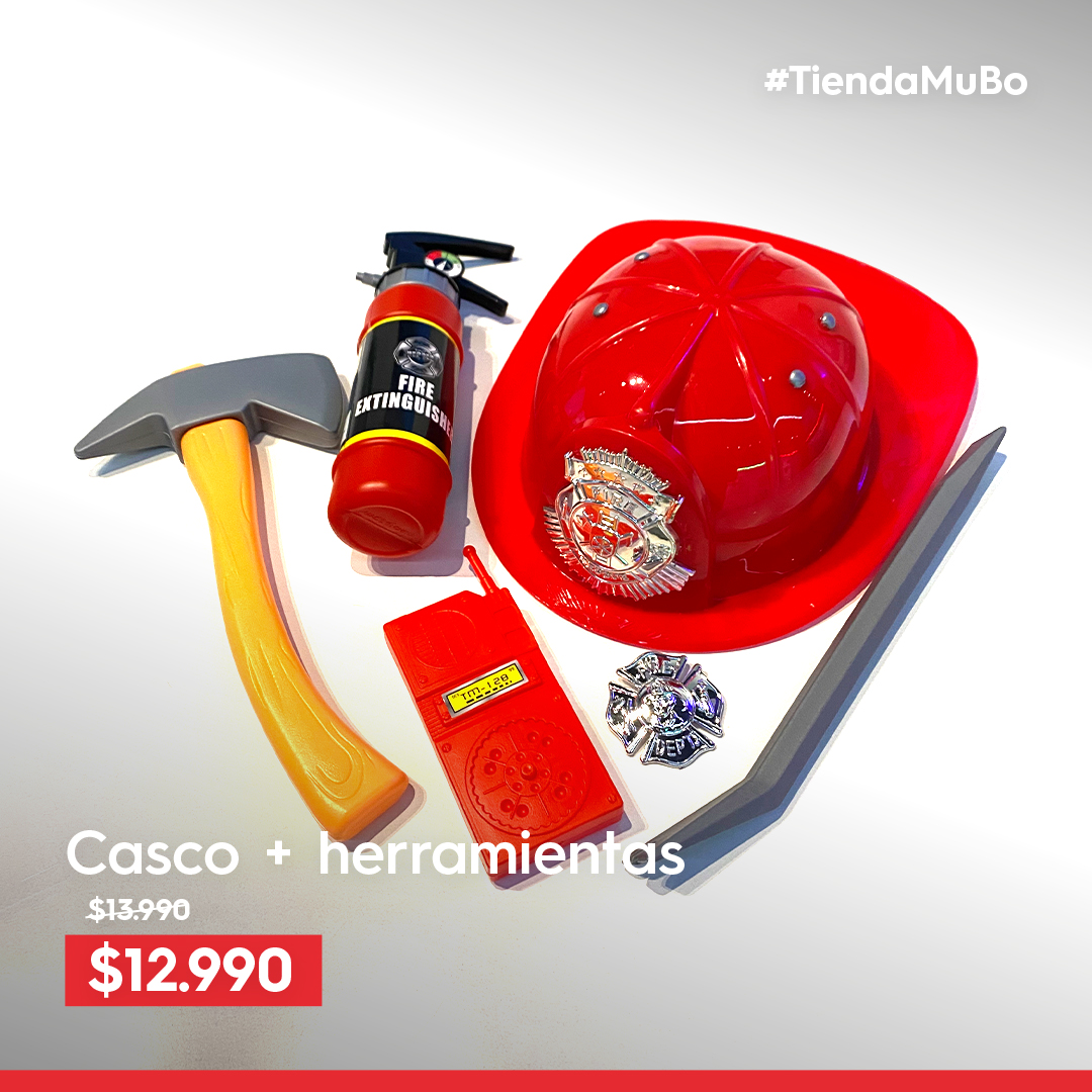 mubochile's tweet photo. En este día del #Niño y #Niña, aprovechen de regalarle a sus pequeñ@s, la gran #PromoDelMes de #TiendaMuBo:
Set de casco + herramientas por tan solo ¡$12.990!
Vengan por el suyo a la tienda del #Museo, ubicada en Sto. Domingo 978. #MuseoDeBomberos #PromoDelMes https://t.co/CPcM3uhFY3
