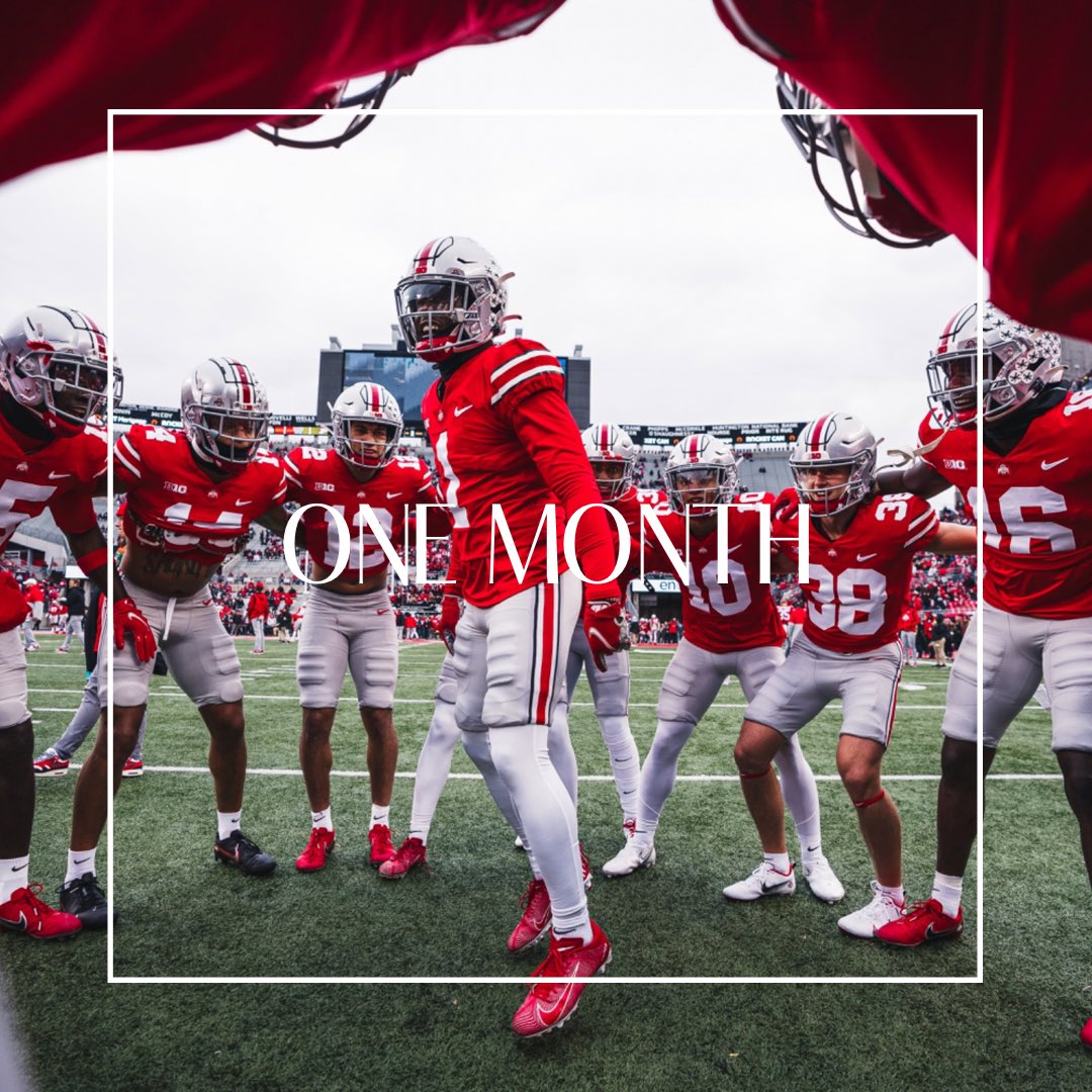 Huddle up Buckeye Nation! We are one month away from game time, and Cohesion Foundation is all in. Are you? #buckeyenation #OhioState <a href="/OhioStateFB/">Ohio State Football</a> <a href="/OhioStAthletics/">Ohio State Buckeyes 🌰</a>