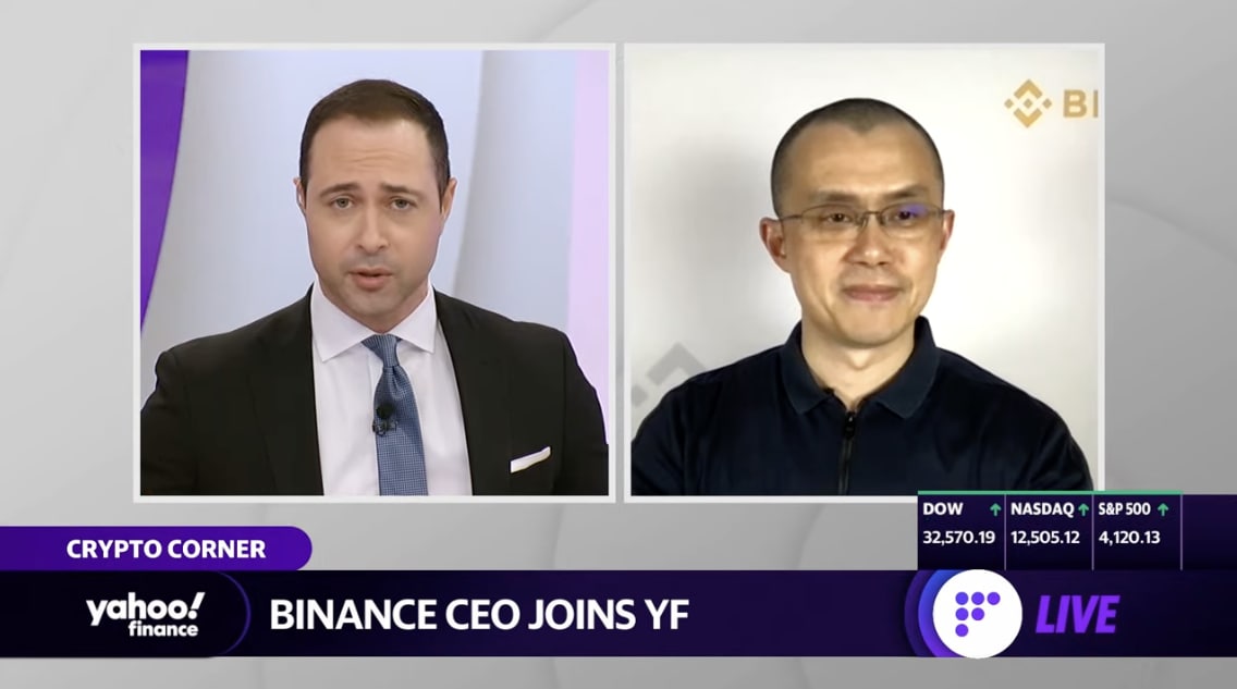 binance's tweet photo. .@cz_binance is live on @YahooFinance!

Tune-in here ➡️ https://t.co/0ISQkAVkp6 https://t.co/WnuDYe1mR6