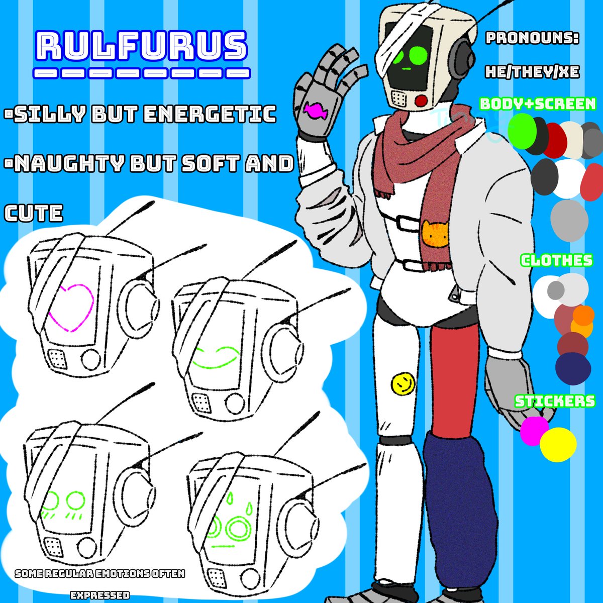 minibun_tinny's tweet photo. Stray OC!!!! ^•°
Rulfurus!!!:D
#stray #strayoc #strayrobot #strayrobotoc #art #oc #refsheet #ocrefsheet #art #original https://t.co/FN5z1qMG97
