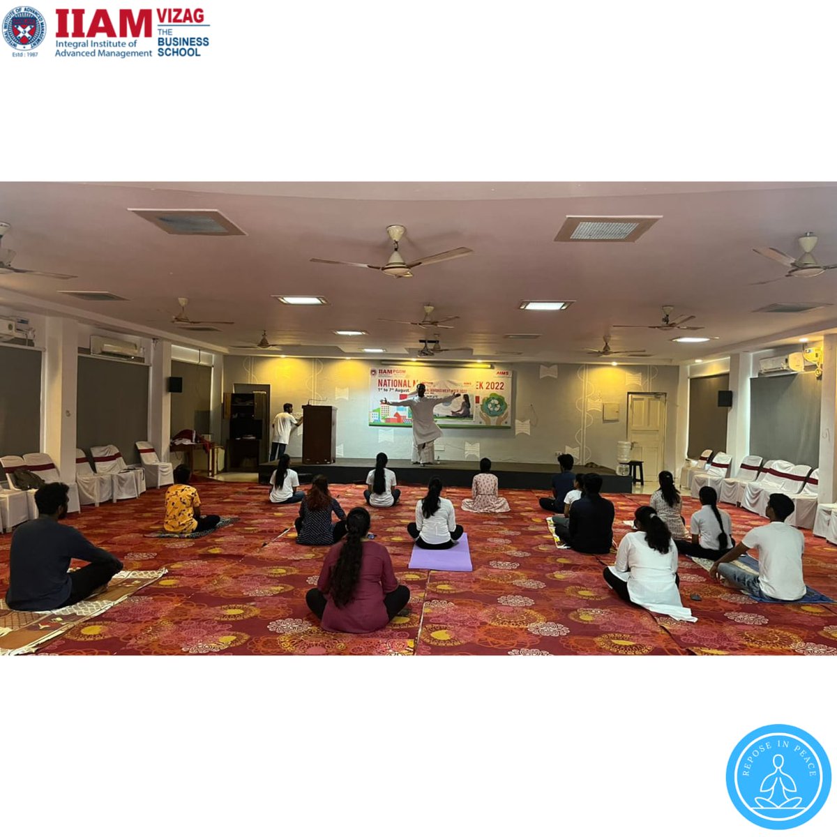 iiamvizag1's tweet photo. DAY -3 activities of NMW -2022 #AIMS
➡️ REPOSE IN PEACE 🧘♀️
➡️ HEALTHIER TOGETHER- medical camp 🏥
➡️ LEAVE A VISION BEHIND👁️
NATIONAL MANAGEMENT WEEK - 2022 #AIMS at IIAM B-SCHOOL
#nmw #aims #reposeinpeace #leaveavisionbehind #healthiertogether #medicalcamp #eyedonation https://t.co/J37LvhYLbu