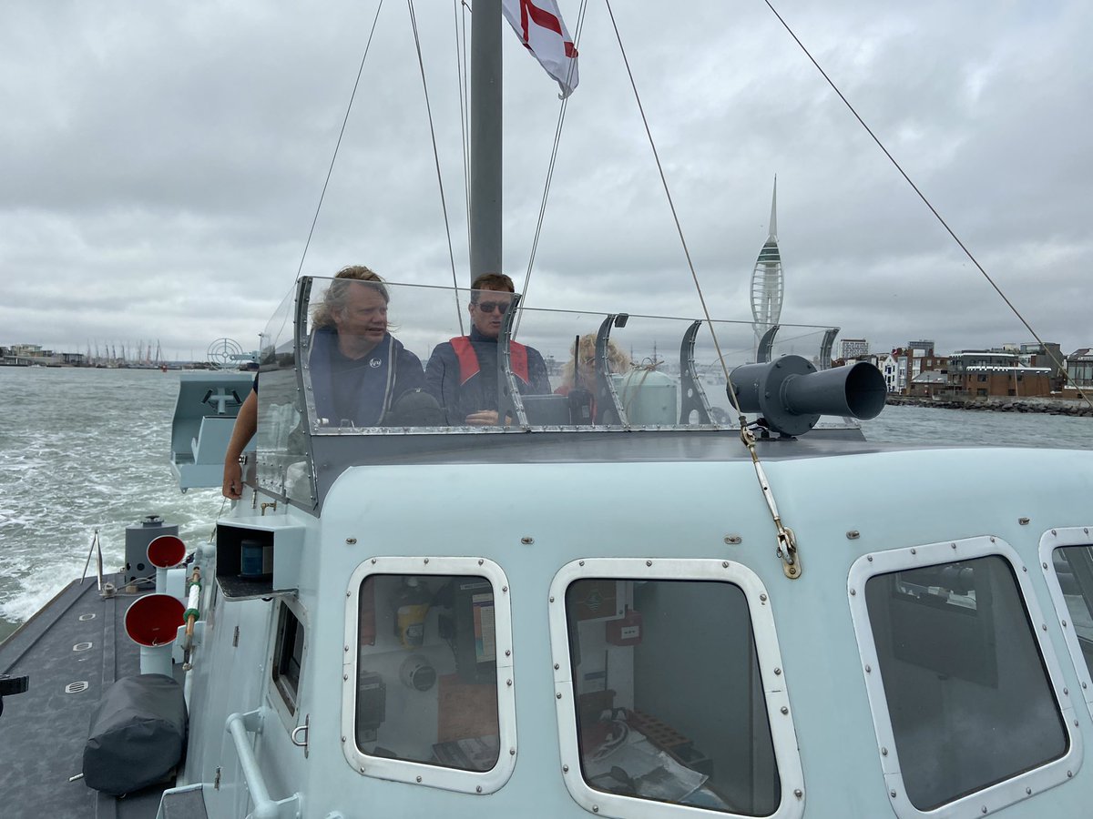 Great be out on the water with friend and colleague Rex Cox, Chairman of the Coastal Forces Heritage Trust, onboard @RoyalNavy and D-Day veteran MGB 81 @BoatHouse_4 @UK_NSO @royal_squadron