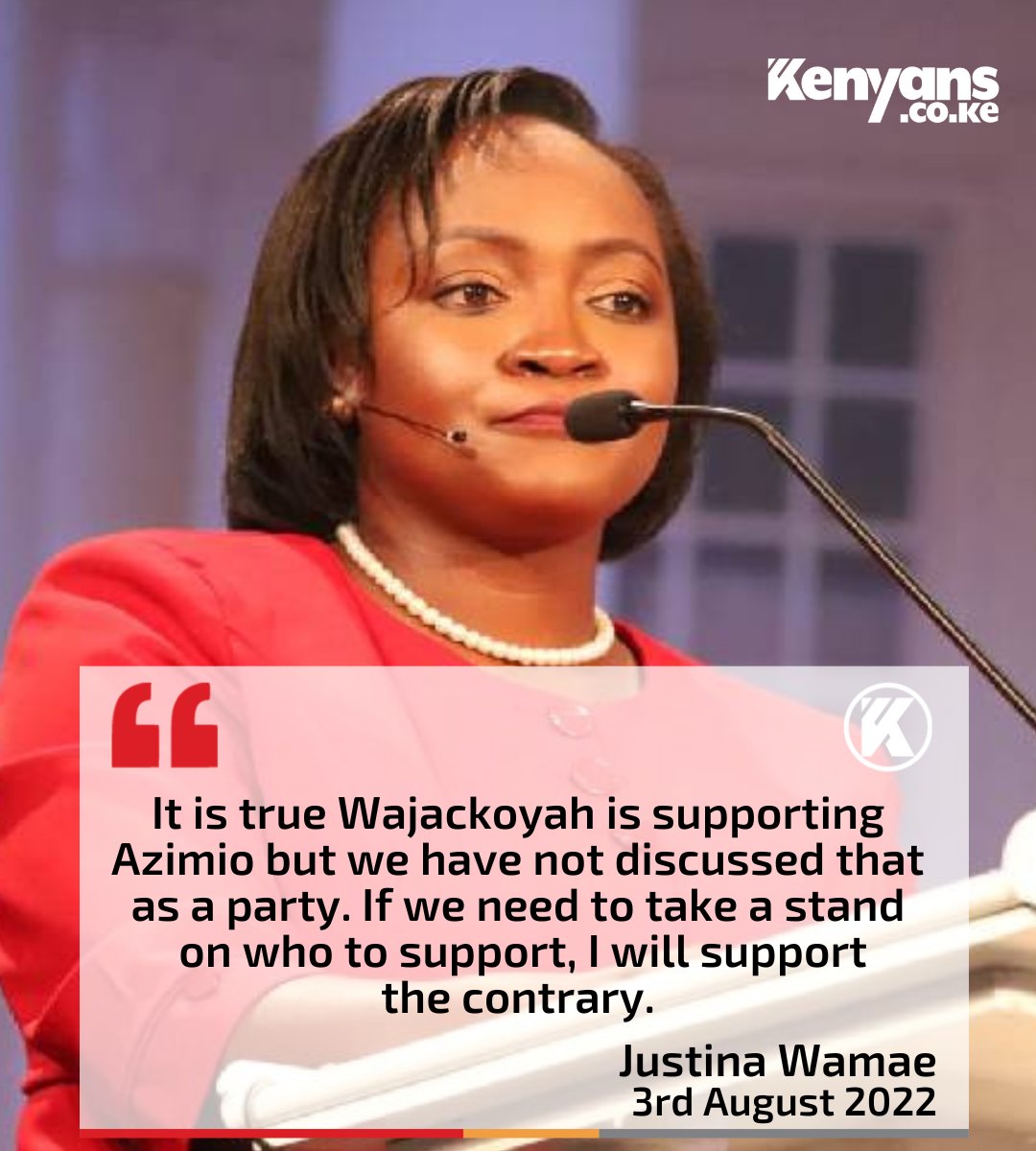 Kenyans's tweet photo. Justina Wamae describes Wajackoyah as Azimio Mole in fresh fallout https://t.co/KbDVMkpe7Q