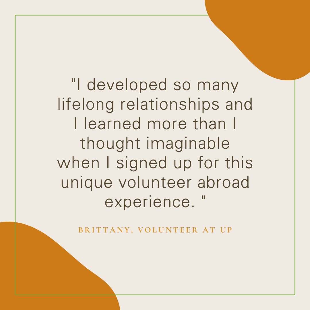 Volunteering abroad can change lives. See how these experiences impacted our volunteers.

Their journeys enabled them to meet new people and understand new perspectives.

Discover #volunteerabroad opportunities:
ow.ly/hHGh50KaEZA

#SocialWork #Abroadprogram #Volunteering