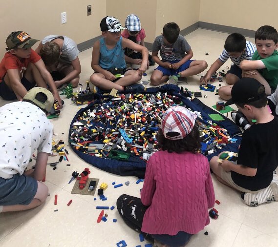 Bricks4KidzPEI's tweet photo. Teamwork! All the kids did a great job working together while making their creations at our Bricks4Kidz Mashup camp in Summerside last week!
#B4KMashUp #DiscoverPEI #PEICanada
#ExplorePEI #LEGO https://t.co/KrPww2Vh0n