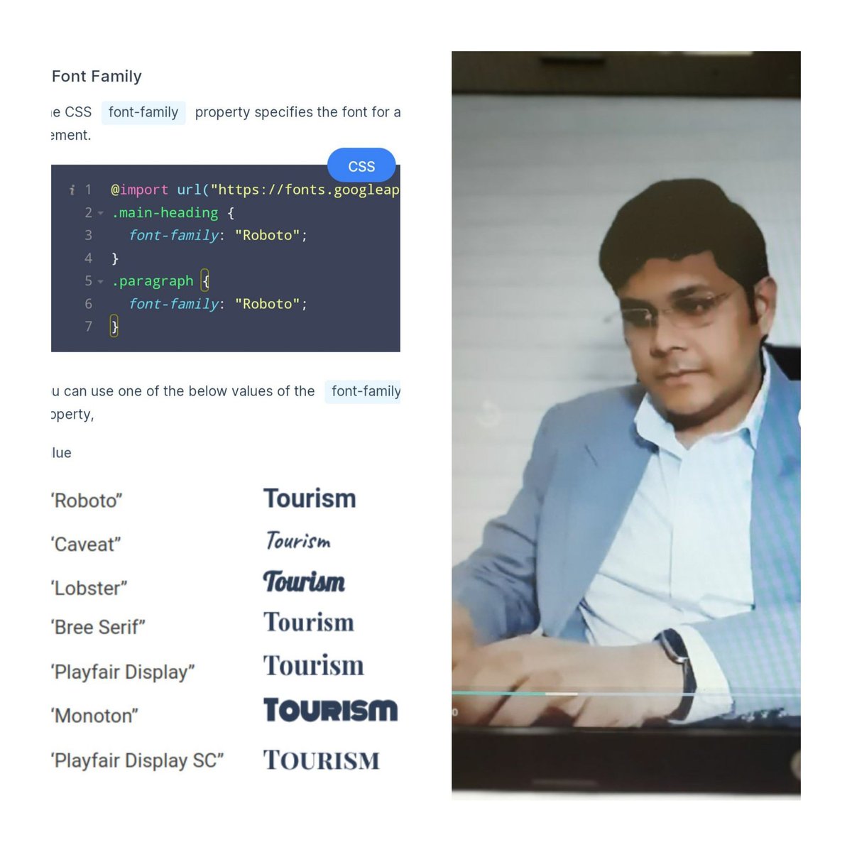 meghanakatumuri's tweet photo. Hello people....!
I've learnt INTRO TO CSS (styling the text applying all font properties)
Quite interesting...!!
Also published something new on my website. 
#ccbplearning @nxtwave_tech  #skillsdevelopment
#rahulattuluri #sashankgujjula #ccbpian @rahulattuluri @sashankreddy07 https://t.co/j4PR8e0SrU