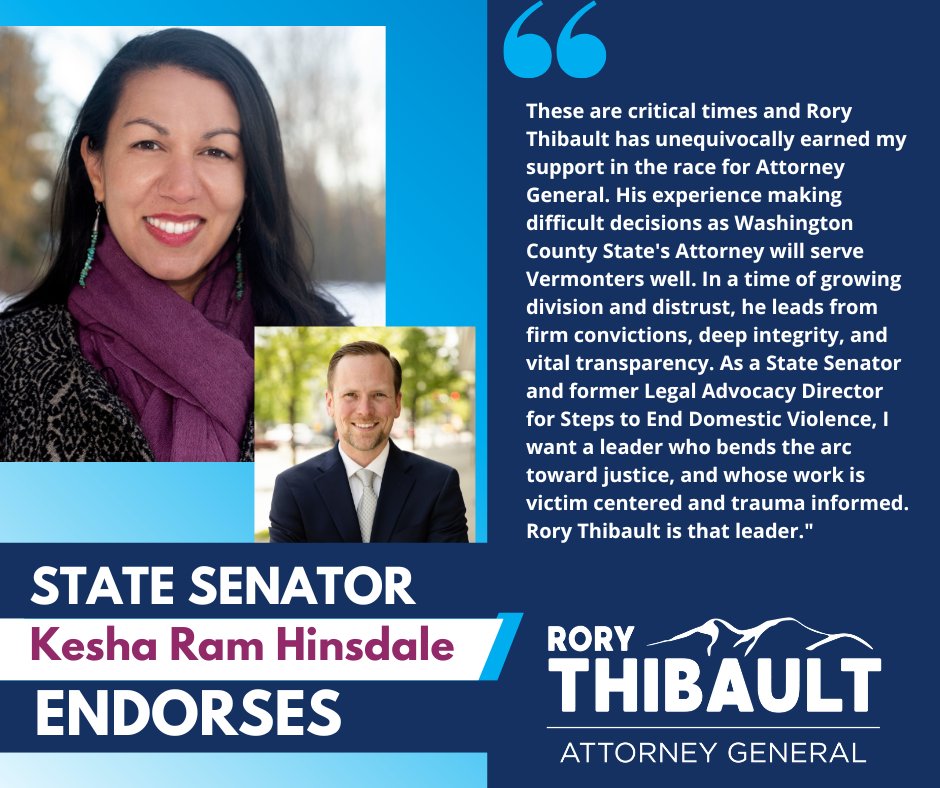 Rory Thibault for Vermont tweet media