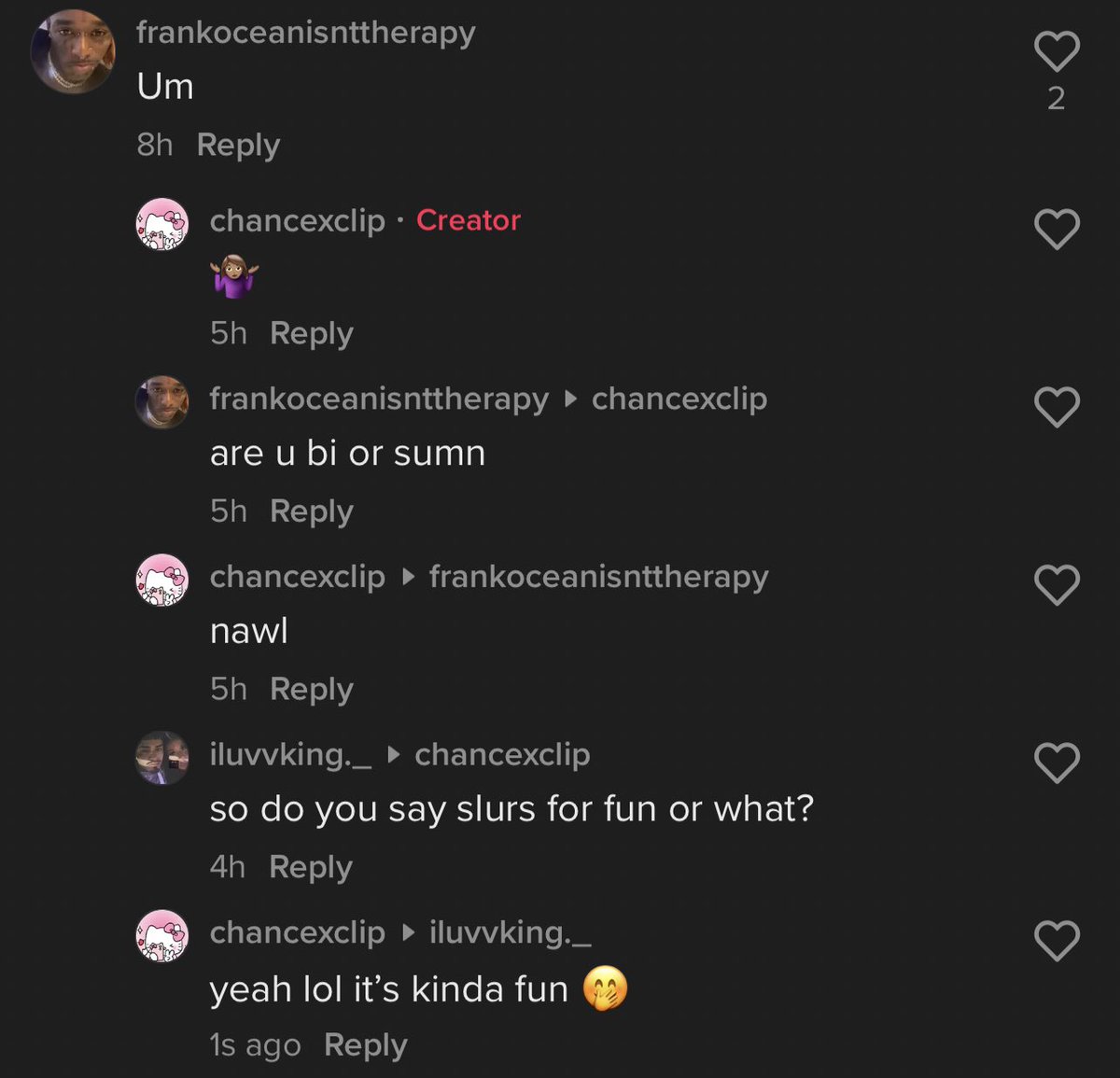 i30clip's tweet photo. i’m crying , they eating me up on tiktok for saying f@qqot cuz they think i’m cis😭😭 #genderconfirmation #slay https://t.co/12uKibr5xU