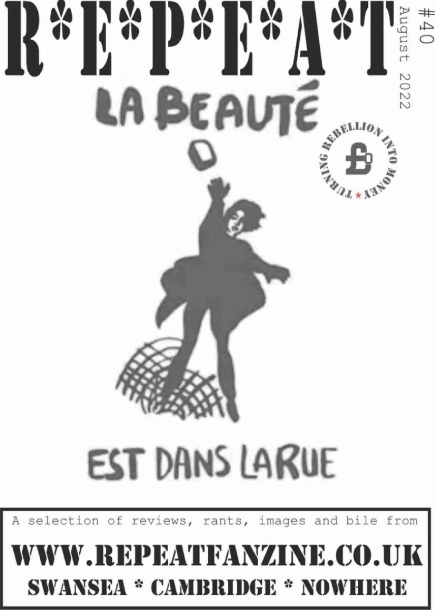 RichardREPEAT's tweet photo. Our first paper zine since since 2015 has rather unexpectedly appeared. Very mini, but  packed with approx 30 new reviews with connected playlist, plus exclusive news on gigs and releases, rants, images and bile! FREE from gigs and venues, or 50p Bandcamp https://t.co/j3FJHDDI0l https://t.co/a3ISzUtJLN
