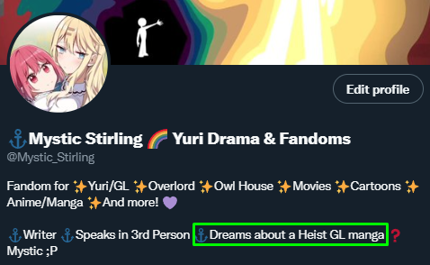 Mystic_Stirling's tweet photo. Psst! Updated bio announcement!🎺

If you happen to know or write about a GL/Yuri concerning below, just tip Mystic about your story 😍

#Yuri #YuriFandom #GL #GLFandom #Heist #Manga #Manhwa #Manhua https://t.co/zELkSzYYUP