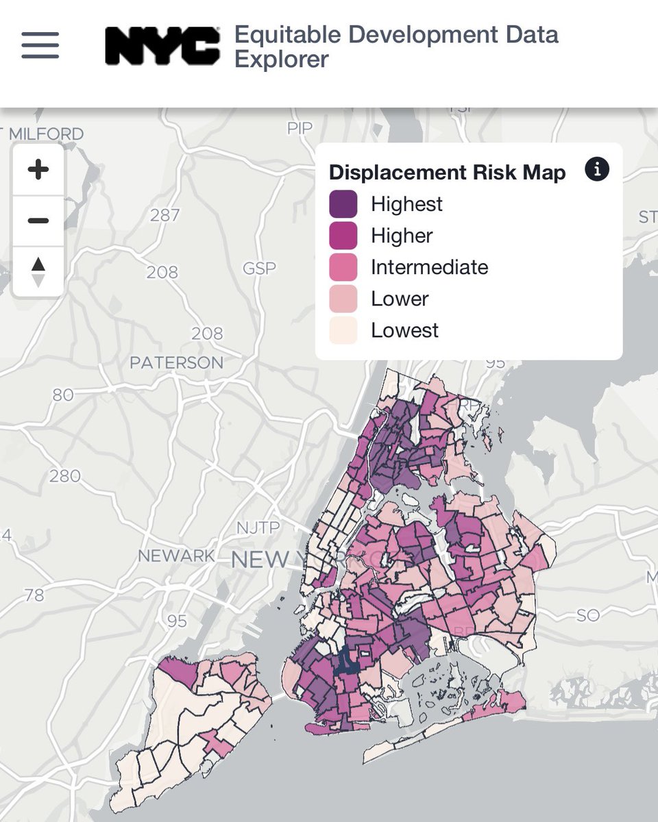 Did you know NYC has info on which communities are most at risk to displacement? Thanks to the work of the <a href="/RacialStudy/">Racial Impact Study Coalition</a> we now have the Equitable Development Data Explorer. Get active and learn more about your neighborhood at equitableexplorer.planning.nyc.gov