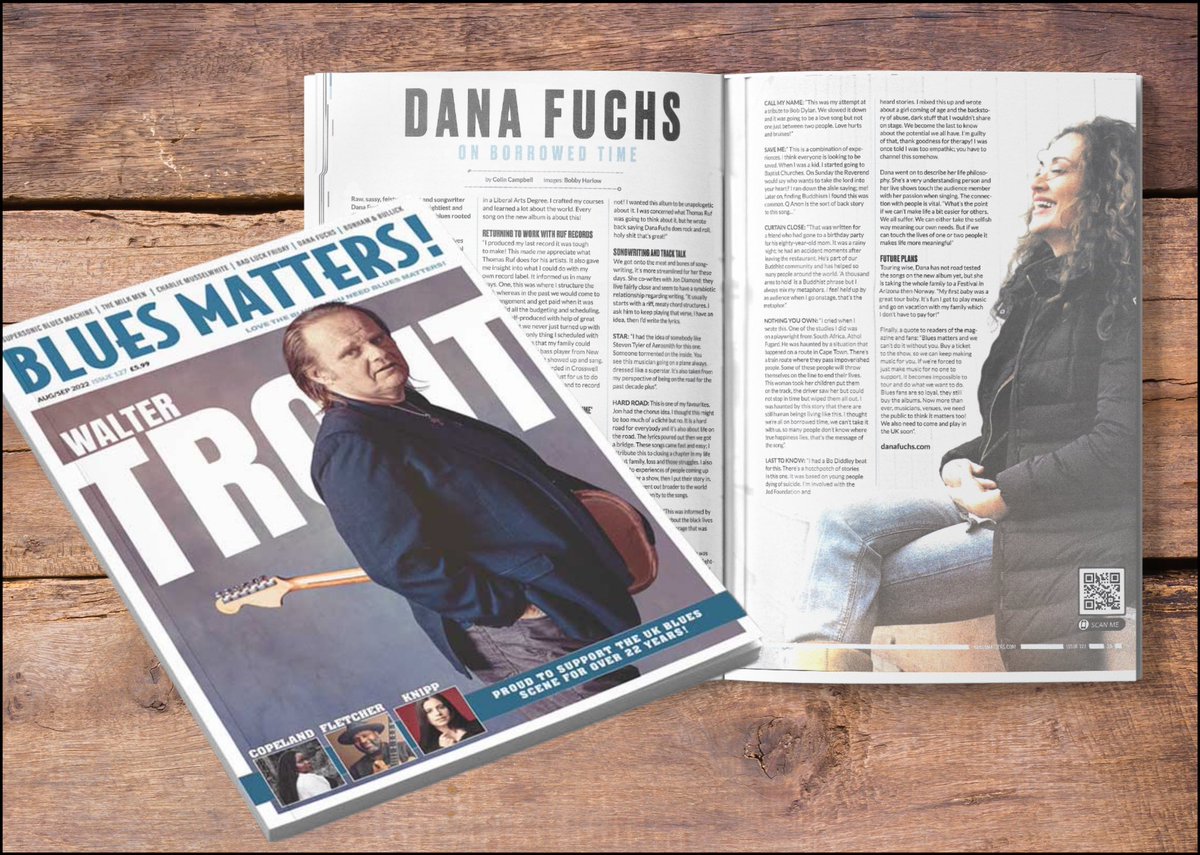 RufRecords's tweet photo. 🎙Blues Matters Magazine interviews Dana Fuchs!
Dana talks about her new album BORROWED TIME, future plans and much more ▶ https://t.co/IfFJf7h8CX
@DanaFuchsTweet #danafuchs #bluesmatters @BluesMattersMag #rufrecords @BluesBrat https://t.co/fZtKd3aOHr