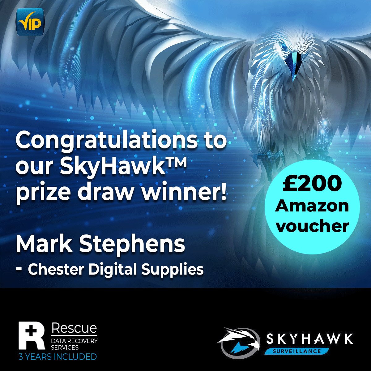 VIPComputersUK's tweet photo. Congratulations to Mark Stephen at @CDSChester on winning our @Seagate SkyHawk prize draw!
Thank you to everyone who entered, we hope you continue enjoying SkyHawk products- https://t.co/fQWBCJeVne
Keep an eye out for more great deals from VIP.
#Seagate #FocusDays https://t.co/tHTstUj8W5