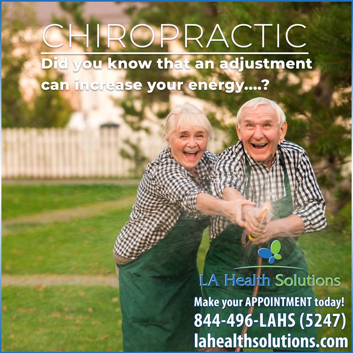 LAHSolutions_1's tweet photo. Did you know that a chiropractic adjustment can help increase your energy so you are ready for the next water fight? 

Call the LA Health Solutions' Team Today! 
844-496-LAHS (5247) https://t.co/i1fck70LBG