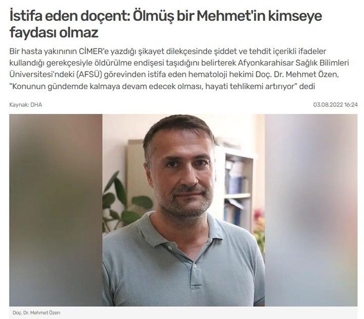 Hekimlerin Can Güvenliği yok.
Can güvenliği olmayan insandan hizmet beklenemez. Karşımızdakiler PKK'lı değil, düşman askeri değil ama canımızdan emin değiliz. Kimse de bu duruma el koymuyor. Yazık.