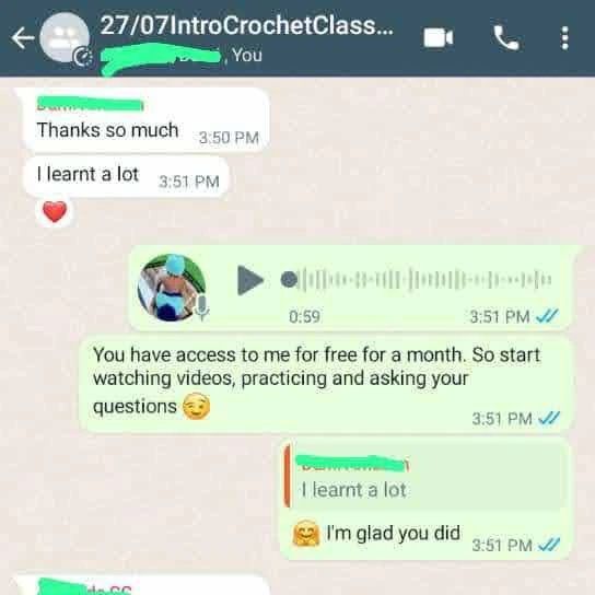 AbbyBaylow's tweet photo. Reviews from the last foundation crochet class held on the 27th of July (swipe) 🤭

I always have fun taking this class and I'm even happier that my students learn a lot and enjoy the class as much as I do 😊

You can still join the class for just ₦3,0… https://t.co/4RfC820tkM https://t.co/MTOEf0mQqS