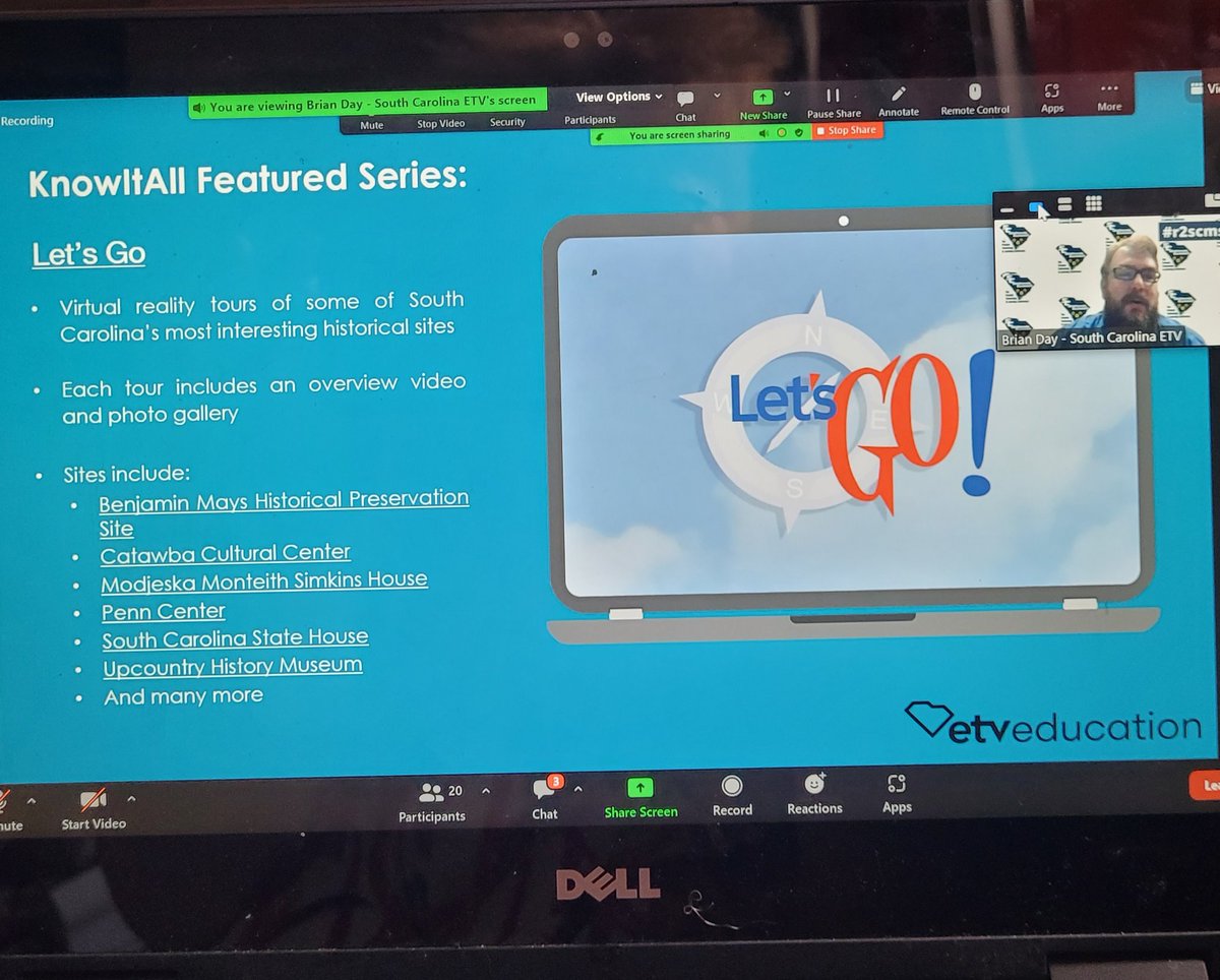 Great session from Brian Day on using ETV and PBS kids.  I can't wait to further explore PBS learning media and KnowItAll@SCMSummit#r2scms
