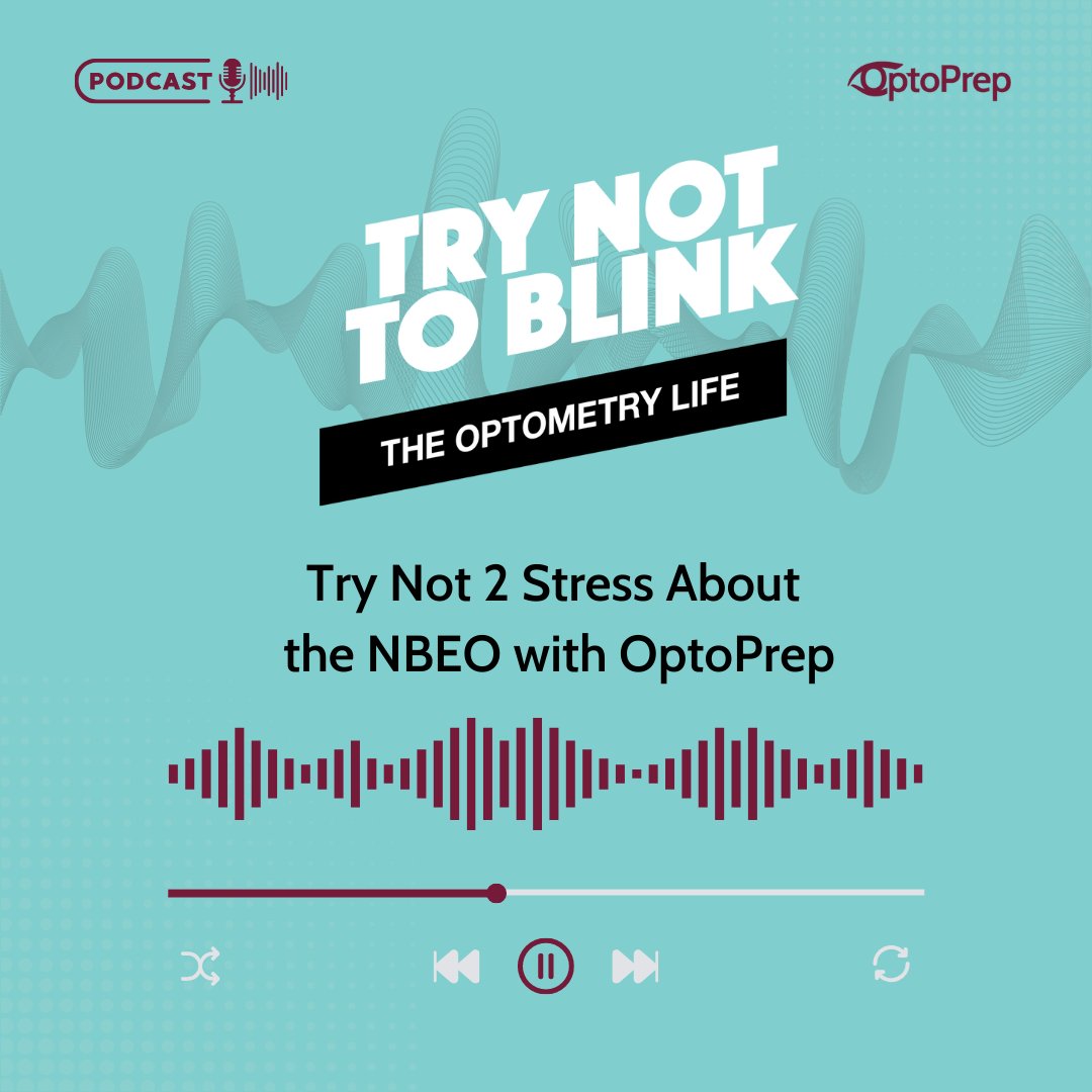 OptoPrep's tweet photo. We think #OptoPrep is the best way to study for the #NBEO, but it's so nice to hear that the folks from Try Not To Blink think so, too! Check out their podcast, "Try Not 2 Stress About the NBEO with OptoPrep." 

🎧 Listen here: https://t.co/zRVErbtEKq https://t.co/n3g0oc4Ic5