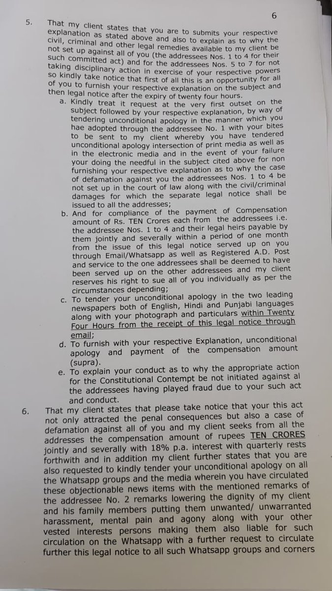 ErJaspreetMaan's tweet photo. Harjot Bains, being a lawyer, got caught for illegally tweet to please his boss.
Jagmohan Bhatti filed a defamation case against Harjot Bains, Arvind Kejriwal, Bhagwant Mann, Kultar Sandhawan, Media Incharge. @thetribunechd @gurshamshir @karamprakash6 https://t.co/iC5wUV9MFU