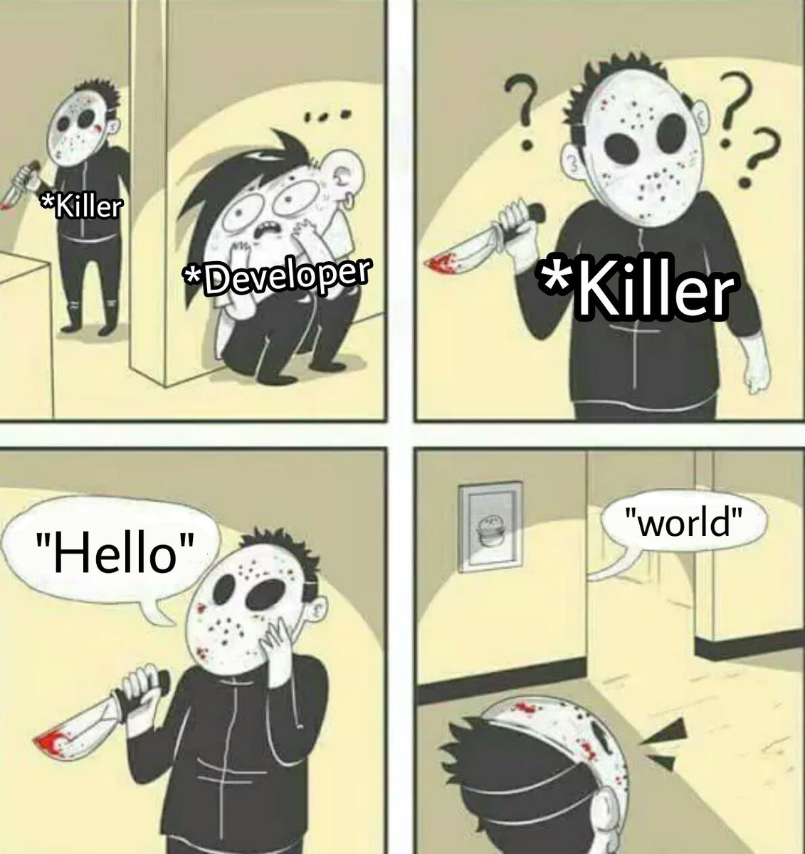 Hello World!

#stackoverflow #programming #python #html #javascript #programmer #java #coding #css #coder #programmingmemes #webdeveloper #computerscience #developer #webdevelopment #machinelearning #code #software #github #softwaredeveloper #webdesign #php #programmers #memes