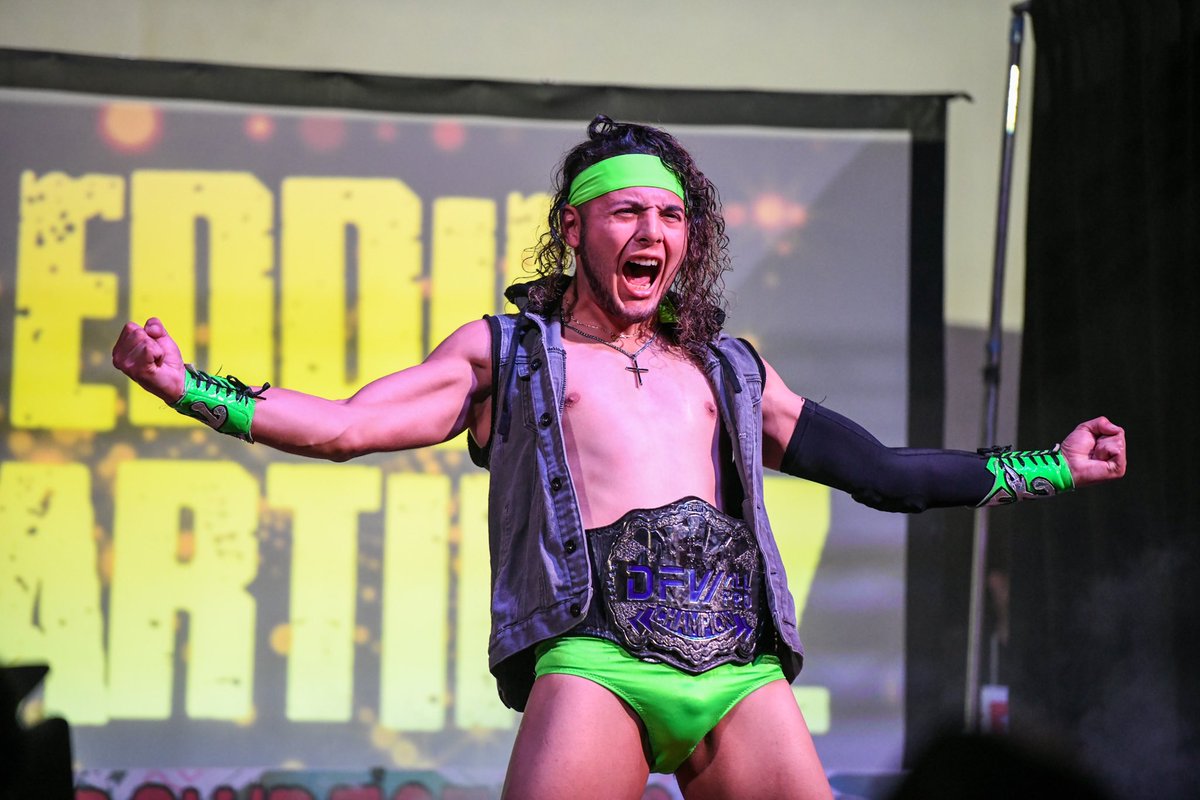 VIP_Wrestling's tweet photo. Fatal 4 way for the @DFW_ALL_PRO wrestling championship 

@Powerglider_EM (c) vs @Kari3K vs @GuerrahxX vs @InfernalMuerte 

📸 - @NickkWhite https://t.co/YOOo5Np4LZ