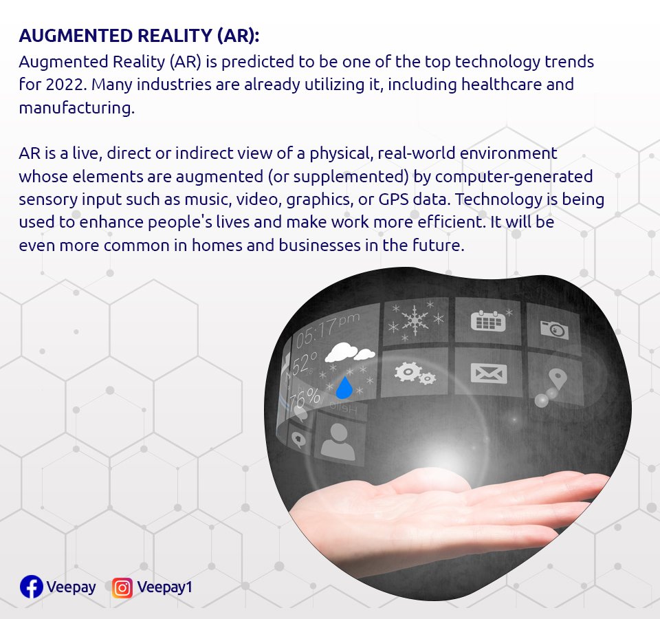 Veepay3's tweet photo. Technology is always changing, and how we do business with it changes too. 

Keeping up with every new trend may be challenging, but knowing which ones will matter most in the next years is essential for making wise choices.

Here are the top 5 tech trends you need know 
#Tech https://t.co/QN0FCTBgka