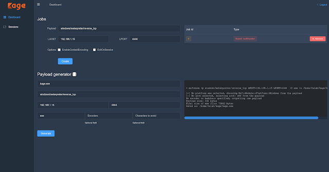 AcooEdi's tweet image. Kage - Graphical User Interface For Metasploit Meterpreter And Session Handler dlvr.it/SW02Hc #KageUI #MetasploitFramework #MsfGui #Msfrpc #msfvenom via KitPloit