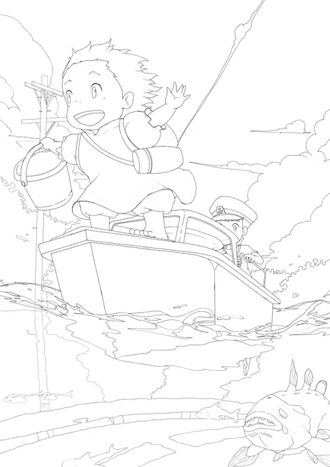 線画できた 