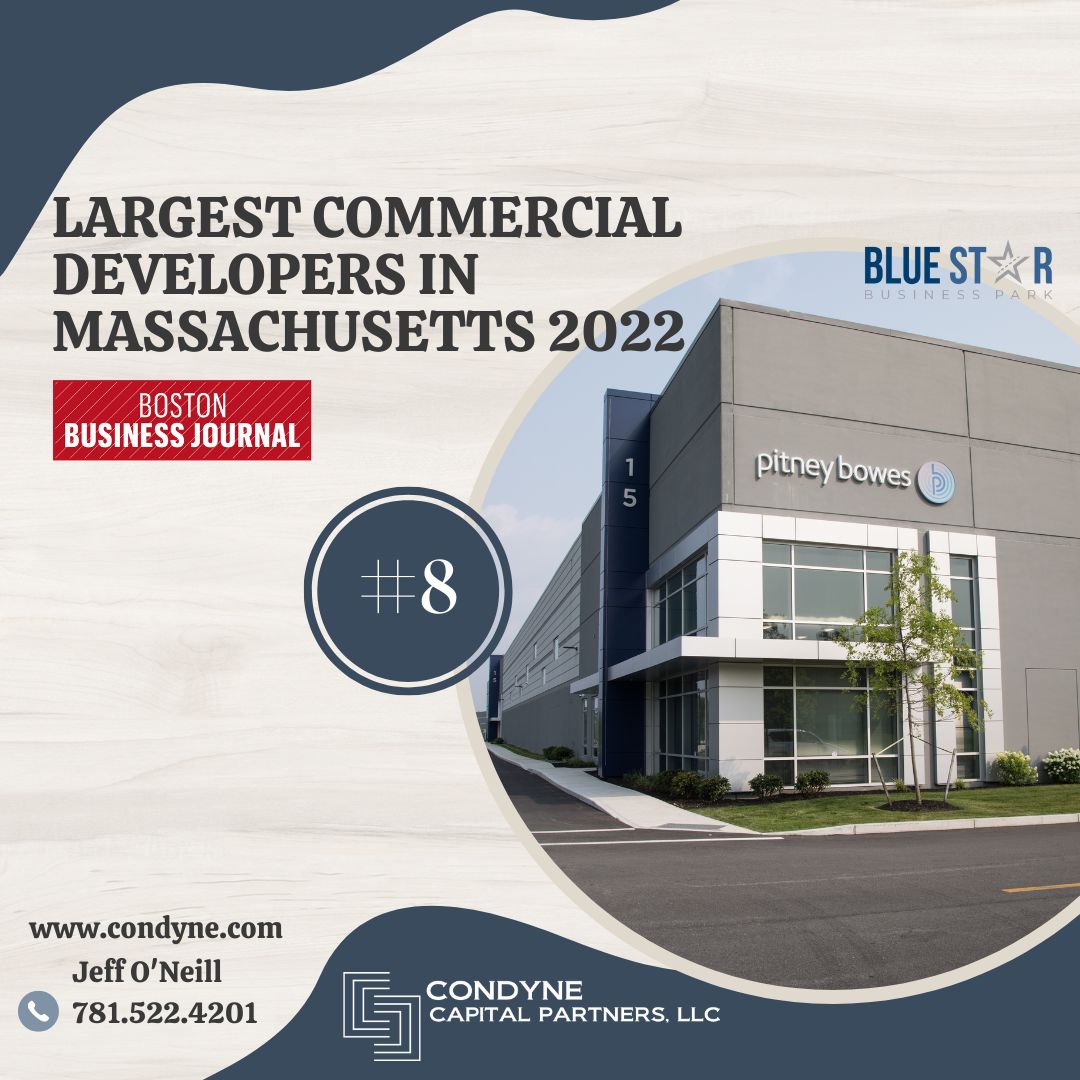 CondyneCapital's tweet photo. We have been named the #8 Largest Commercial Developer in Massachusetts by @BosBizJournal ! Available properties at @BlueStarBizPar1  and Baker Hollow Rd in Windsor, CT. #MasterPlanned #realestatedevelopment #landdevelopment https://t.co/uPavsV8t6L
