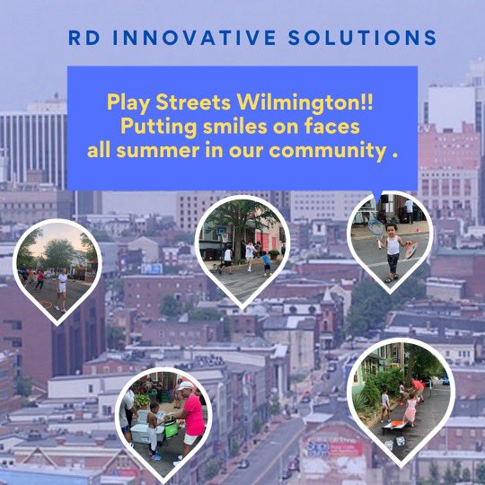 RDIPlanning's tweet photo. We’ve been putting smiles on families faces throughout the summer. Last night, our team helped with #PlayStreets at 7th &amp; N. Harrison Street @christianacare #playstreetswilmington #socialentrepreneurship #families #health https://t.co/LNblv3UDfI