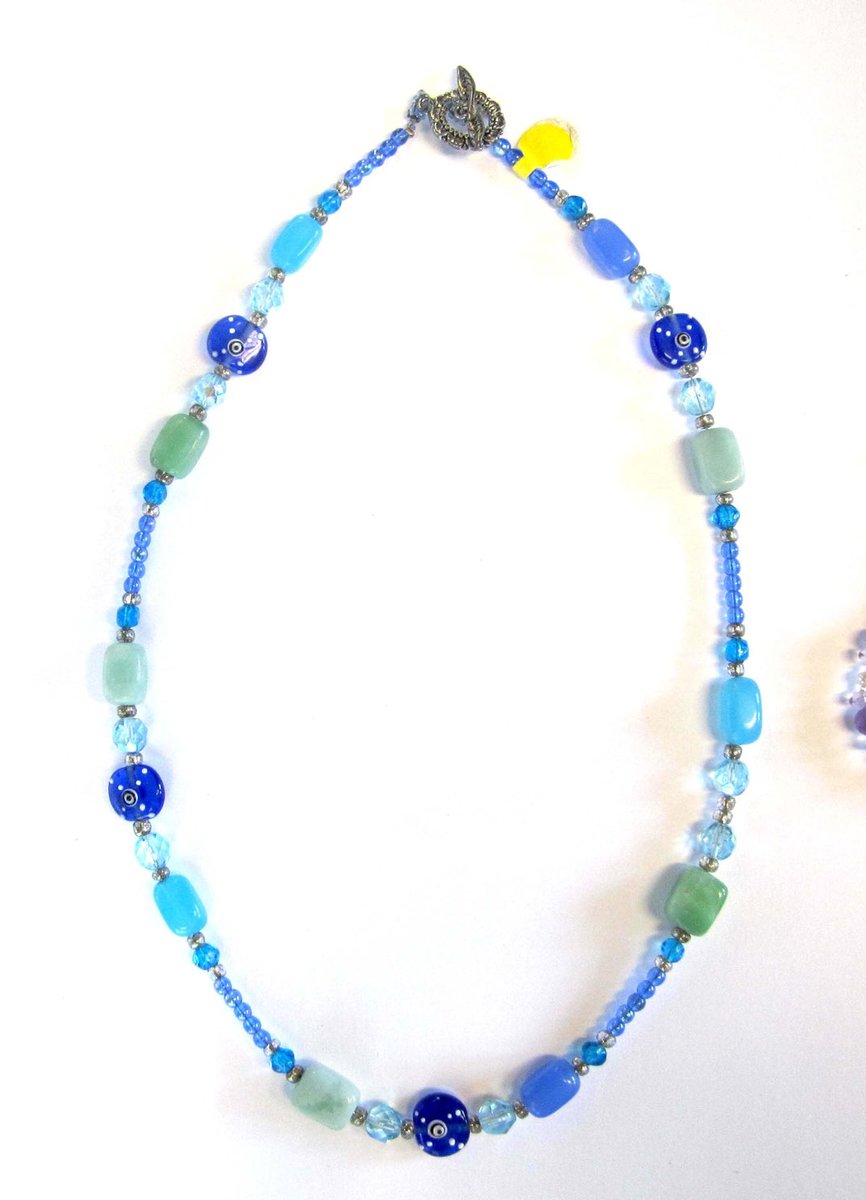 BaysideDigital's tweet photo. Gemstone Blue green necklace good luck lampwork #rtsy #boutique #necklace with #gemstones https://t.co/kODfYQJUF7 https://t.co/fcKmplToSU