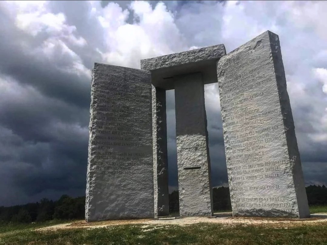 TheWxCandy's tweet photo. I am so glad I got to visit the Georgia Guidestones before it was blown up last month. #georgiaguidestone #georgia https://t.co/iQtsq6838p