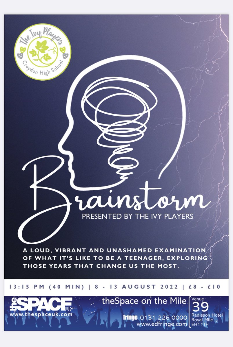 COME AND SEE OUR <a href="/edfringe/">Edinburgh Festival Fringe</a> PREVIEW SHOW! Thursday Aug 4, 6pm, <a href="/CroydonHigh/">Croydon High School</a>, Drama Studio.  We’d love to see some friendly faces in the audience