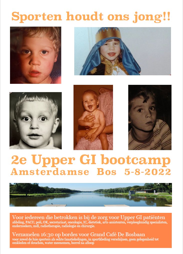 Aanstaande vrijdag is de 2e Upper GI #Bootcamp!
Dit is voor iedereen die betrokken is bij de zorg voor Upper GI patiënten. 

Zien we je daar?!🤸