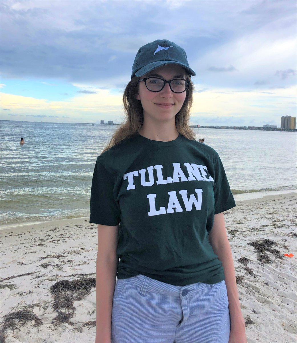 TulaneLaw's tweet photo. #Meetandgreet #TLS25! She's hyperlocal - an LSU grad from Luling who was the editor of The Reveille, a Governor's Fellow w/ the state Dept. of Education, and an intern in DC w/ a lobbying firm. Meet Bailey Chauvin -- going green and learning to #rollwave 🌊!! #becominglawyers https://t.co/qYA84SLj7C