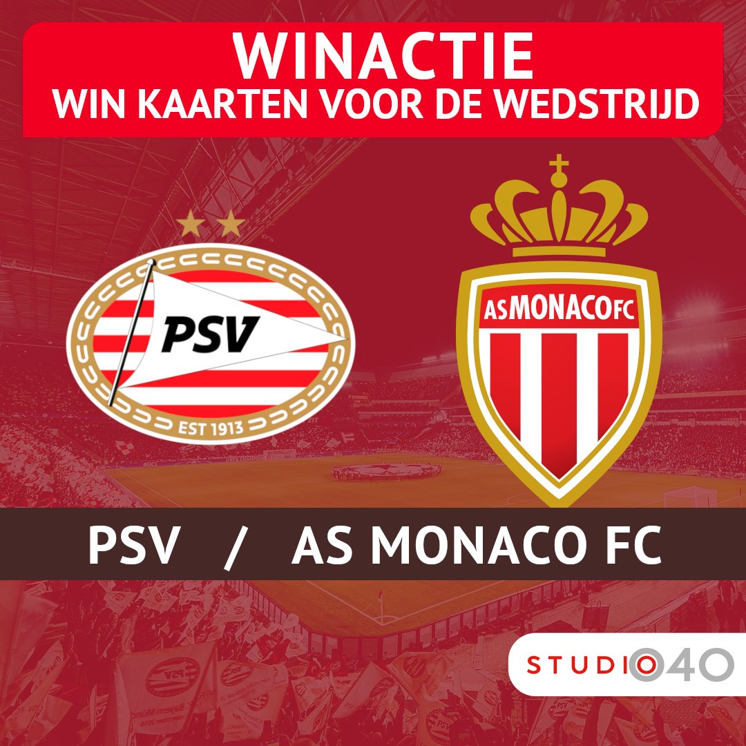 🔴⚪️ Win donderdag t/m maandag 2 tickets voor de UEFA Champions League wedstrijd <a href="/PSV/">PSV</a> - <a href="/AS_Monaco/">AS Monaco 🇲🇨</a> op 9 augustus in het Philips Stadion.

SMS ‘040 + PSV + je naam’ naar 3010 en hoor of jij onze jongens naar de overwinning gaat schreeuwen!
