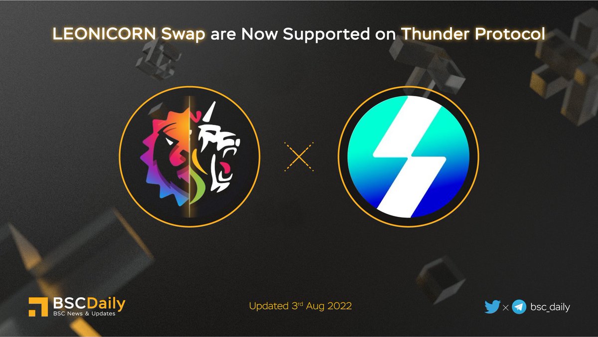 bsc_daily's tweet photo. 🎉 @swapleonicorn are Now Supported on @ThunderProtocol 🚀

🔥 You can trade tokens from 
@ThunderProtocol
 and 20+ blockchains with the cheapest fees on - https://t.co/0KSOqliua5

 Explore more👇

#BNB #BSC #WEB3 🎉 https://t.co/3kh1cBO2TS