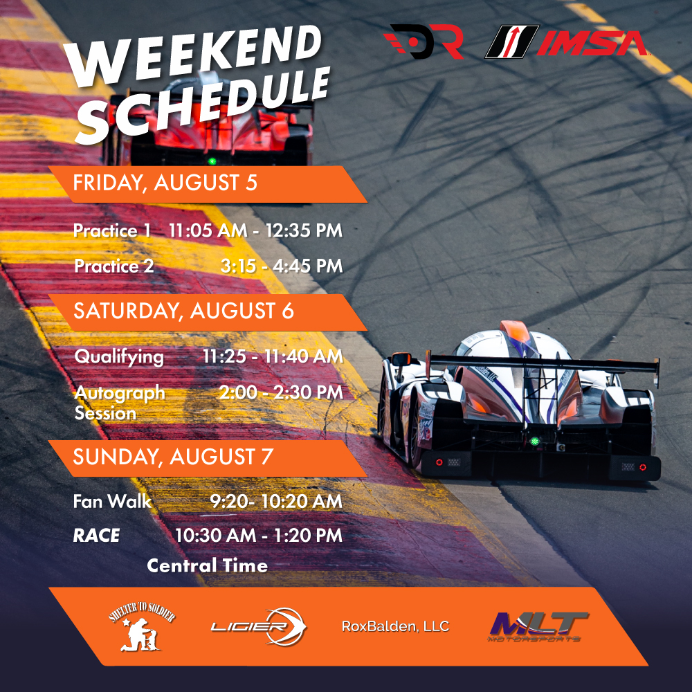 2 days left until <a href="/ImsaFastlane/">IMSA Fastlane</a> Sportscar Weekend! Catch the full flag-to-flag coverage this Sunday on @peacockTV from 10:40-1:20 CT or on @USA_Network from 12-2:30 ET. #IMSA #LMP3 <a href="/roadamerica/">Road America</a> #roadamerica #MLT Motorsports <a href="/LigierAutomotiv/">Ligier Automotive</a> #RoxBalden <a href="/boropharm/">Boropharm</a> <a href="/WestlakeDerm/">Westlake Dermatology</a>