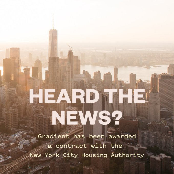 CONGRATULATIONS @GradientComfort on being awarded a contract with <a href="/NYCHA/">NYCHA</a> for 10,000 window heat pump units!
ow.ly/JoYZ50Ka47r