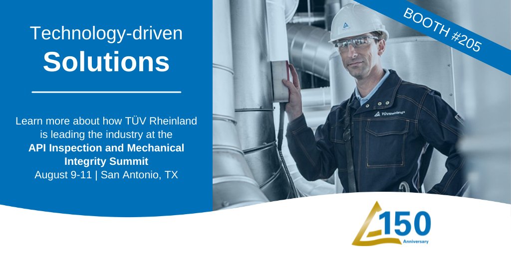 TUVRheinlandNA's tweet photo. Meet TÜV Rheinland's #NDT experts at the 2022 #APIInspectionSummit next week! Stop by booth 205 to learn more about our advanced nondestructive testing services. https://t.co/6Q37Jnp7L8 https://t.co/BjWkZgYsFk