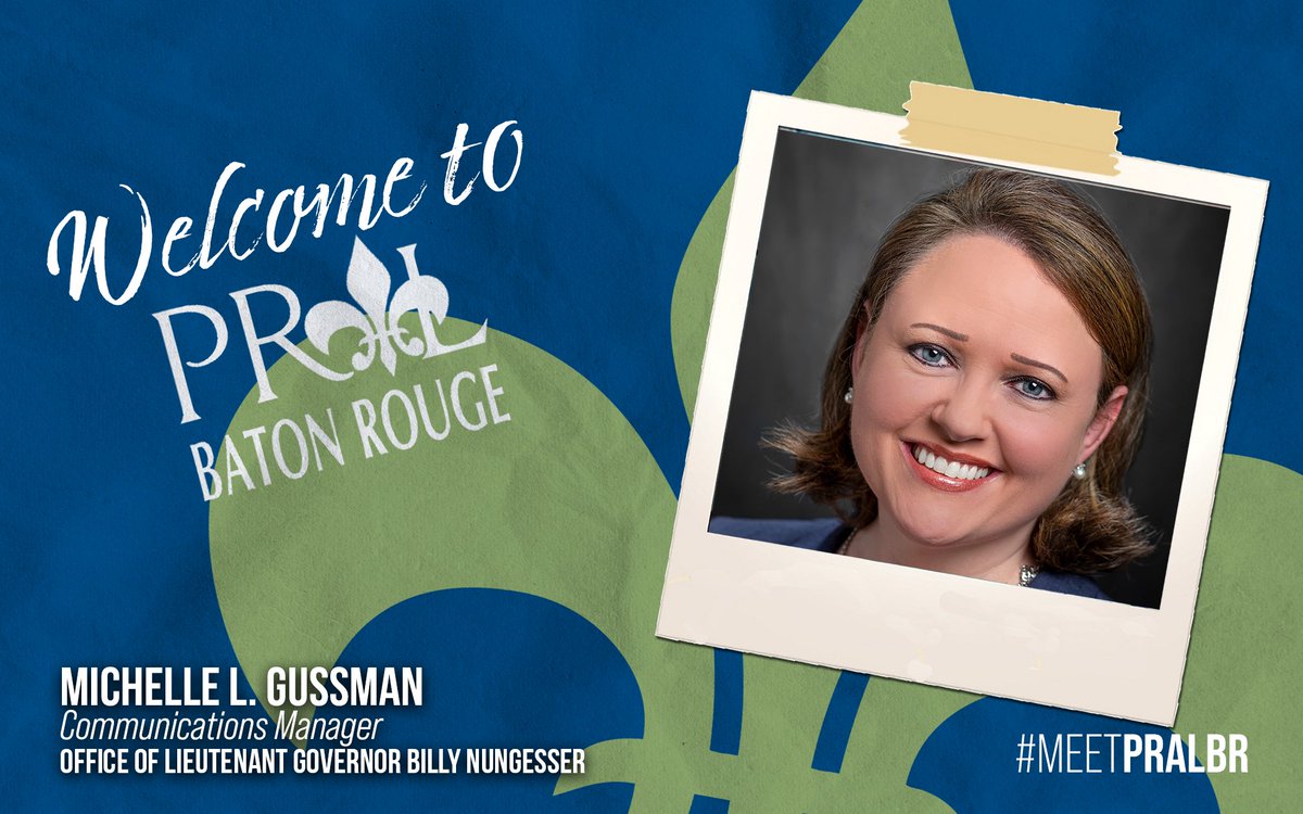 PRALBatonRouge's tweet photo. Originally from Mississippi, @MGussman24 has lived in Louisiana since 2000. She spent almost 20 years at LSU and is now on Lt. Governor Billy Nungesser's staff.
An Ole Miss grad, she loves Rebels baseball!
#WelcomeToPRAL, Michelle!
#MeetPRALBR https://t.co/AhbwLUNKp3