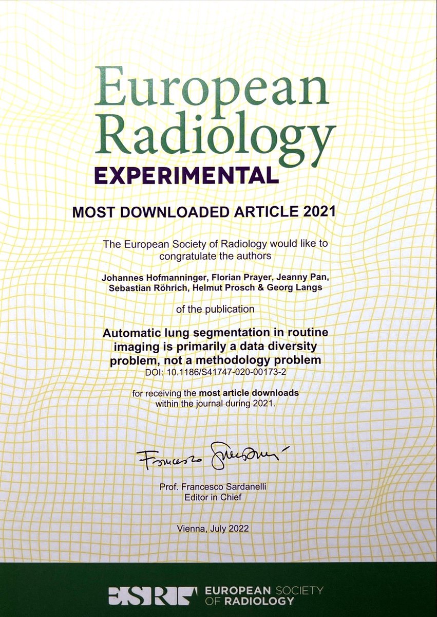 contextflow (@contextflow_rad) on Twitter photo Congrats to several of our team members and advisors for the most downloaded article 2021 from @ESR_Journals! <a href="/joh_hof/">Johannes Hofmanninger</a> Florian Prayer,<a href="/jeanny_pan/">Jeanny Pan</a> Sebastian Röhrich,<a href="/HProsch/">Holger Prosch</a> and <a href="/georg/">Georg Langs</a>. Looking forward to what comes out of @cir_labLab at <a href="/MedUni_Wien/">MedUni Wien</a> next! #EuropeanRadiology Congrats to several of our team members and advisors for the most downloaded article 2021 from @ESR_Journals! <a href="/joh_hof/">Johannes Hofmanninger</a> Florian Prayer,<a href="/jeanny_pan/">Jeanny Pan</a> Sebastian Röhrich,<a href="/HProsch/">Holger Prosch</a> and <a href="/georg/">Georg Langs</a>. Looking forward to what comes out of @cir_labLab at <a href="/MedUni_Wien/">MedUni Wien</a> next! #EuropeanRadiology