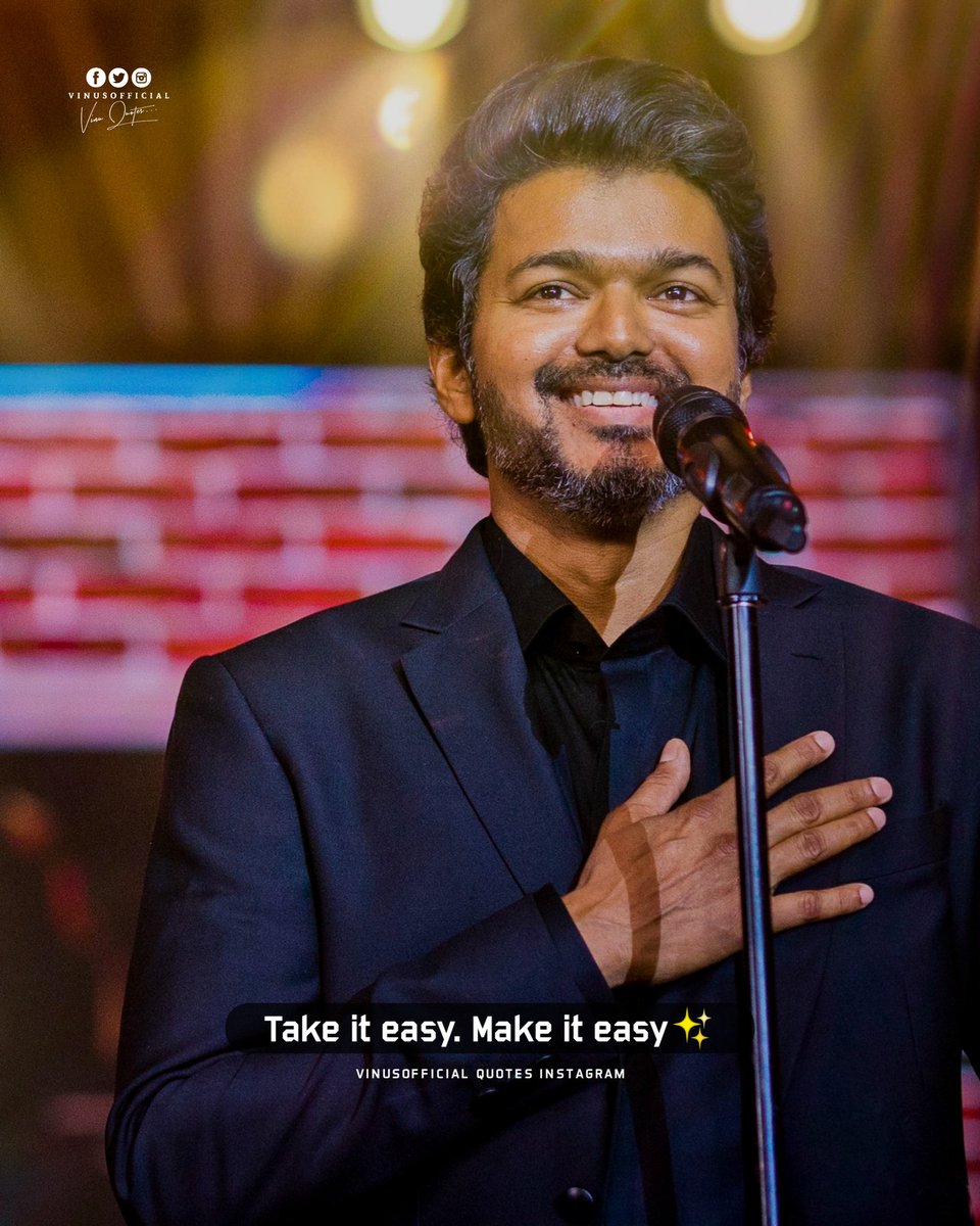 vinusofficial's tweet photo. Take it easy, Make it easy!💯✨

#Thalapathy67 #ThalapathyVijay𓃵 #Vaarisu #quotesoftheday #quote @actorvijay @Dir_Lokesh @anirudhofficial @MrRathna https://t.co/jmXTAC2TeV